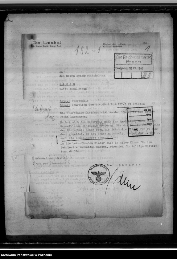 Obraz 5 z jednostki "Oberschulen in Dietfurt (Żnin), Wongrowitz und Gnesen"