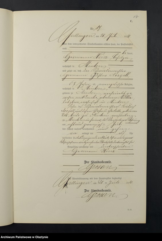 image.from.unit.number "Sterbe-Neben-Register Nr 1 - 27"