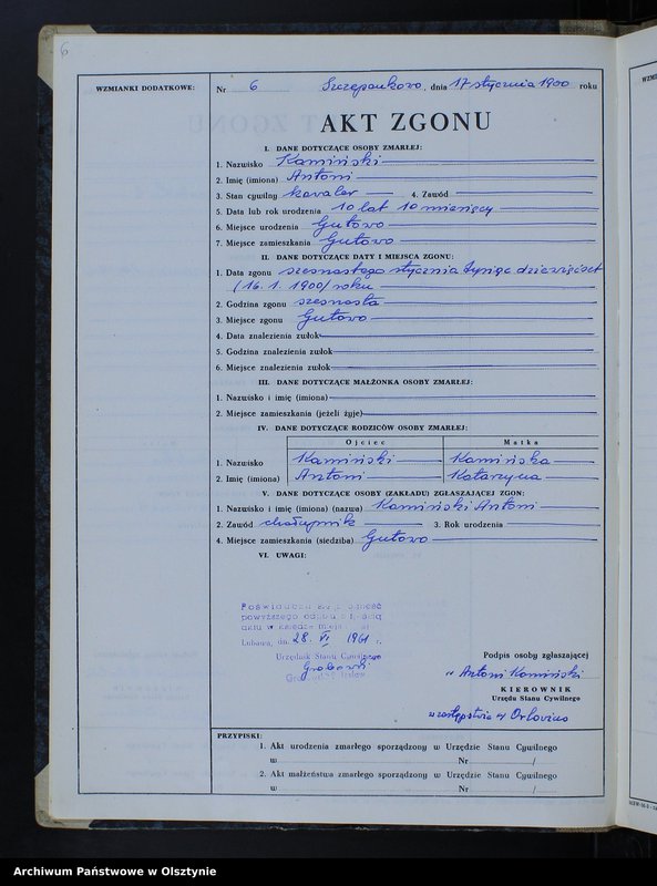 image.from.unit.number "Księga zgonów Nr 1 - 57,1 - 40,1 - 44 i 1 - 52 /przepisana w języku polskim z oryginału niemieckiego w dniach 28.06.- 7.07.1961/"