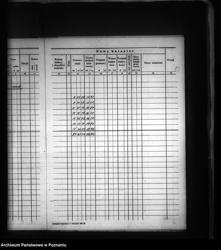 Obraz 16 z jednostki "Ostateczny i tymczasowy rejestr pomiarowy majątku Aniołka powiat kępiński"