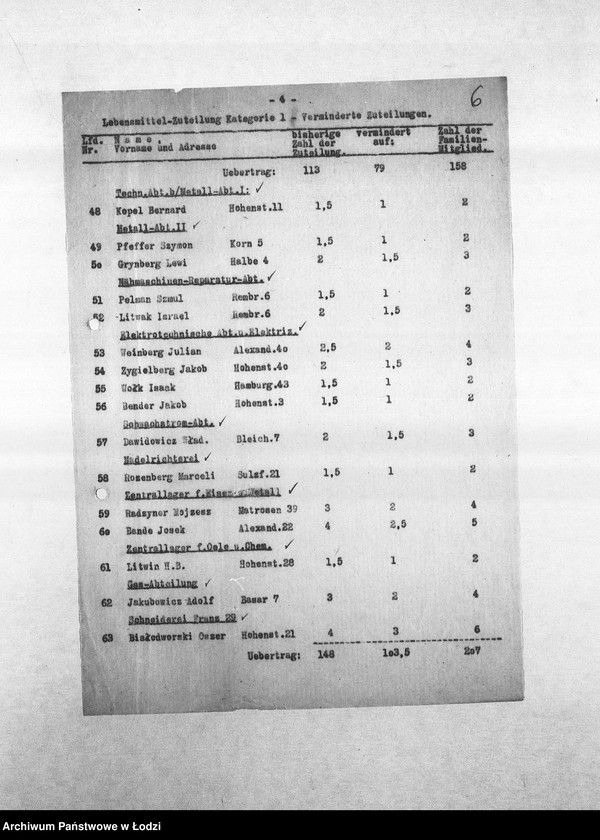 Obraz 9 z jednostki "[Korespondencja PSŻ z wydziałami i resortami w sprawie przydziałów żywnościowych dla ich pracowników]"