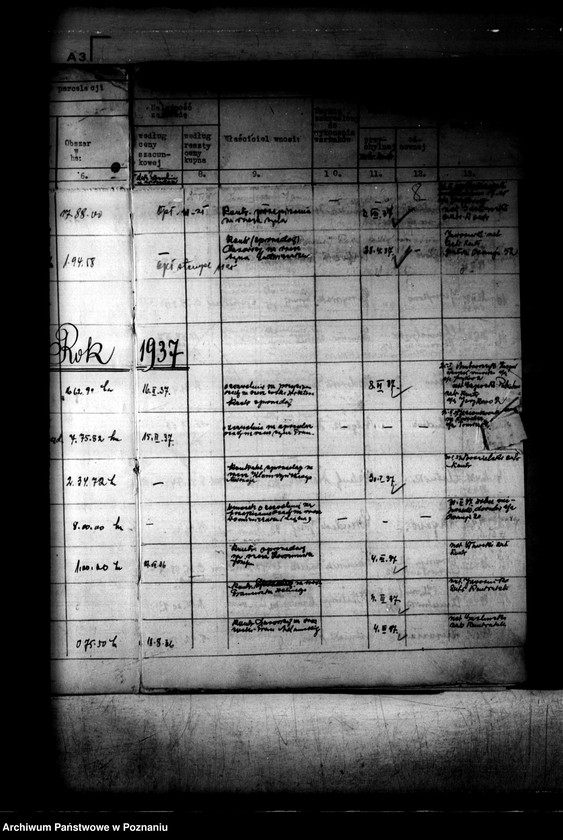 Obraz 12 z jednostki "Rejestr 12f Sprawy dotyczące działek obciążonych z art.. 54 rejestr 9f"