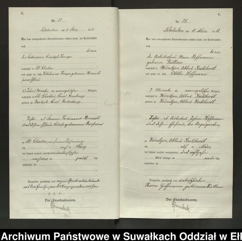 image.from.unit.number "Sterbe=Haupt=Register des Königlichen Preussischen Standes-Amtes Nikolaiken Kreis Sensburg"