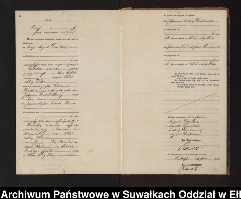 image.from.unit.number "Heirats-Neben-Register des Preussischen Standes-Amtes Neuhoff Kreis Loetzen"