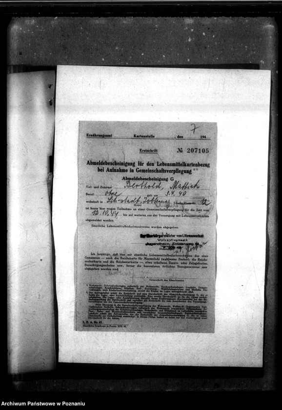 Obraz 11 z jednostki "[Akta personalne wychowanka Bertholda Mattich, ur. 3 IV 1940]."