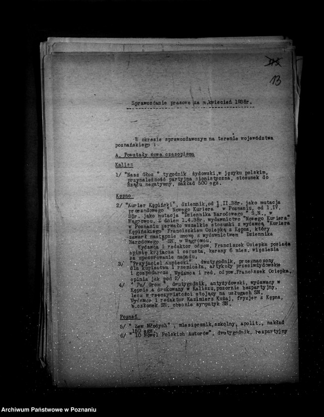 Obraz 17 z jednostki "Sprawozdania prasowe od stycznia do grudnia 1938 r."