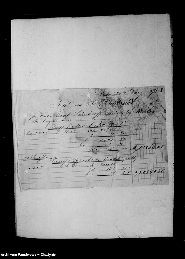 image.from.unit.number "/Akten Betr. Geldgeschäfte mit den Maklern u. Bankhäusern Broschwitz- Berlin, Soermans, Bleichröder- Berlin, Hetschal- Dresden, Dr. Strousberg Bln, Landsberger u. a. /"
