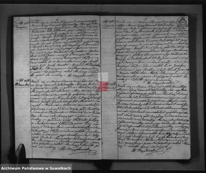 image.from.unit.number "Duplikat do zapisywania Aktów Urodzonych Zaślubionych i Zmarłych w Parafii Filipowskiey na rok 1847-my"