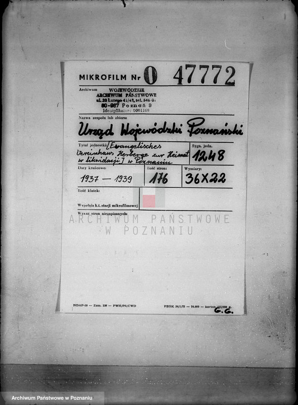 Obraz 2 z jednostki "/Evangelisches Vereinhaus Herberge zur Heimat w likwidacji/ w Poznaniu"