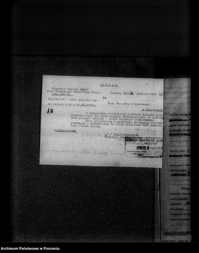 image.from.unit.number "Majętność leśna Wieleń Zaobrzański powiat wolsztyński"
