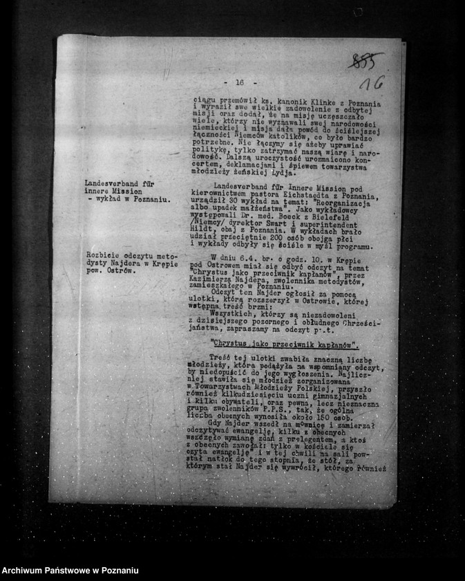 Obraz 20 z jednostki "Sprawozdania z życia mniejszości narodowych za miesiące kwiecień, maj, czerwiec 1930 r."
