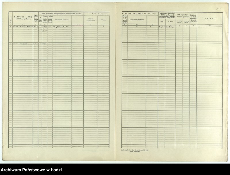 Obraz 15 z jednostki "Wykazy gospod. Nr. 1 pow. brzeziński"