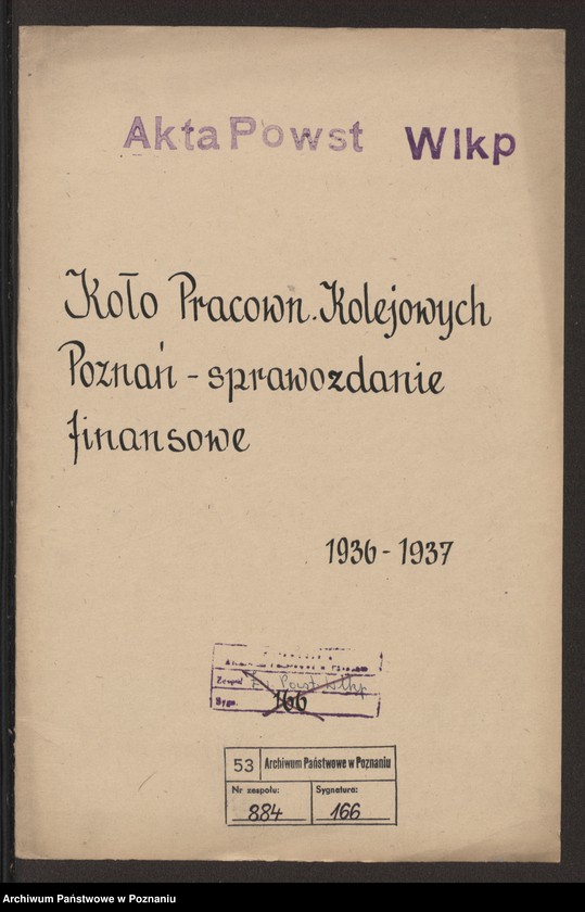 image.from.unit.number "Koło Pracowników Kolejowych Poznań - sprawozdania finansowe."