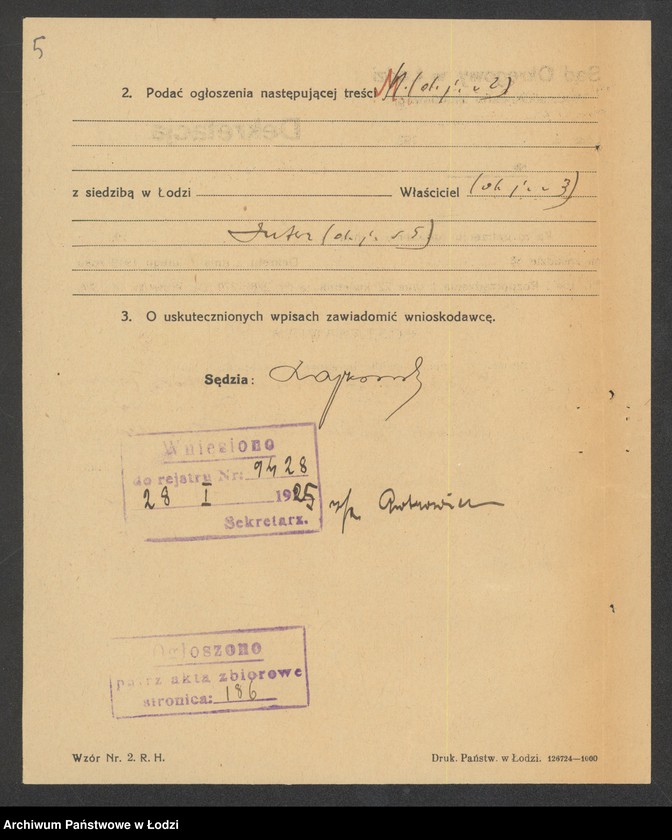 Obraz 7 z jednostki "Henoch Jakubowicz- sprzedaż skór"