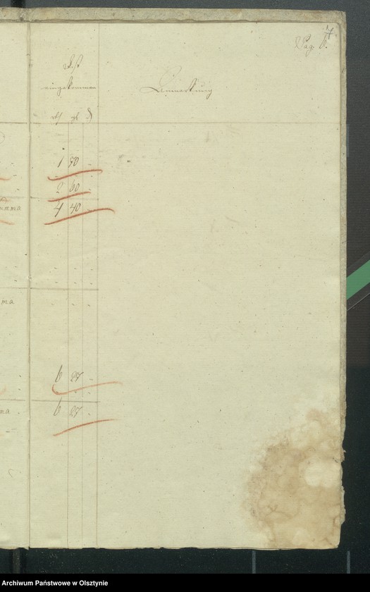 image.from.unit.number "Kirchen Rechnung über Einnahme und Ausgabe bei der ewangelischen deutschen und polnischen Kirche zu Riesenburg"