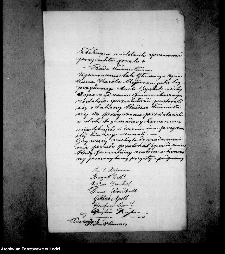 Obraz 11 z jednostki "Akta tyczące się ustanowienia opieki nad nieletnimi Pauliną i Matyldą Ryman po zmarłej Johannie z Zystlów Ryman"
