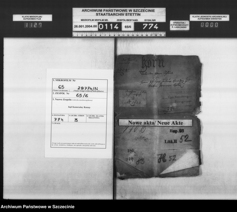 image.from.unit.number "Valentin v. Horn zu Schlatkow / Herzog Philipp Julius v. Pommern: Schuldforderung."