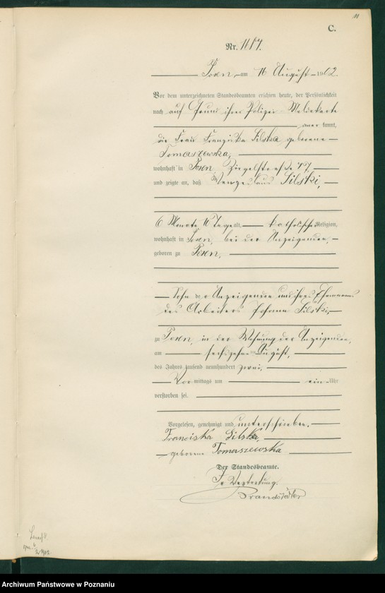 Obraz 14 z jednostki "Księga miejscowa zgonów t. IV"