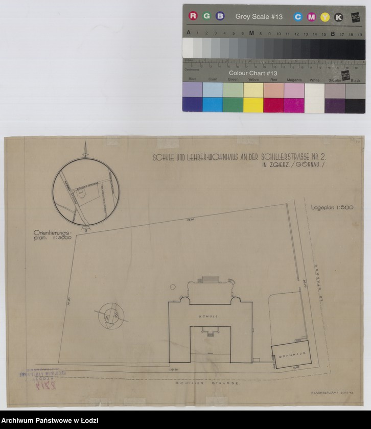 Obraz 1 z jednostki "Schule und Lehrer Wohnhaus in der Schillerstrasse nr 2 in Zgierz/Görnau"