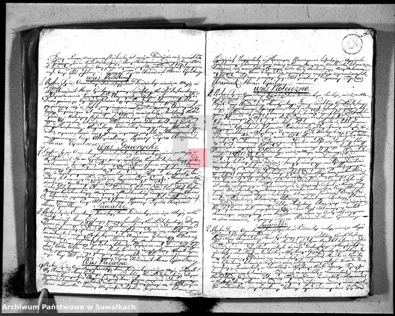 Obraz 4 z jednostki "Księga aktu ślubnego gminy suwalskiey, powiatu dąbrowskiego w departamencie łomżyńskim na rok 1810 1 Maja po 1 Maja 1811 roku"