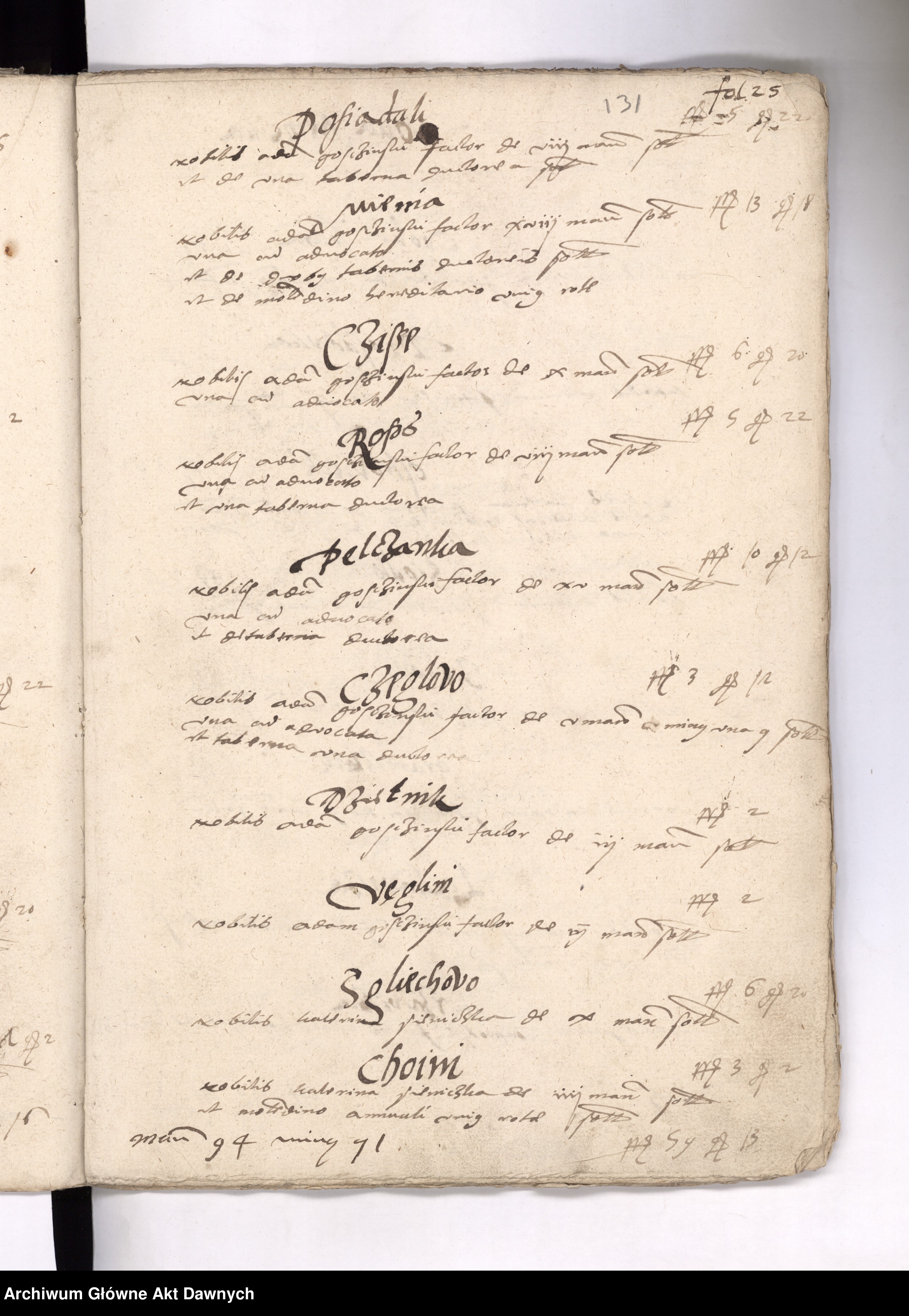 Skan z jednostki: Rejestry poborowe i rekognicje woj. mazowieckiego, przeważnie z. czerskiej oraz urywki dot. innych województw.