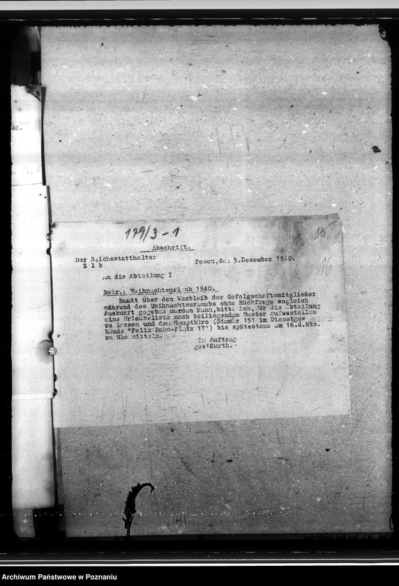 Obraz 20 z jednostki "Kirchenbücher - Gausippenamt. Verwaltung der Landkreise. Landesplannungen. Polenpolitik. Todesursachenbezeichnung. Leuchtpetroleum."