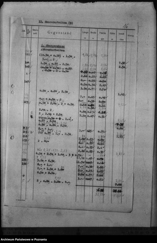 Obraz 20 z jednostki "Schlossumbau in Posen. Kostenanschläge"
