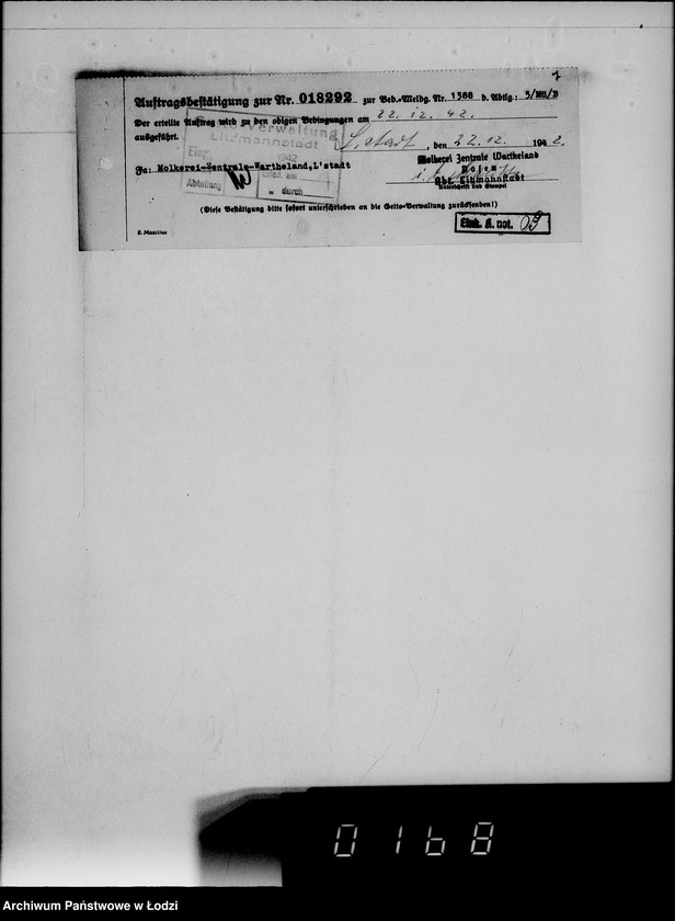 Obraz 11 z jednostki "Lebensmitteleinkauf. Aufträge, [Lieferscheinen und Rechnungen] 18291-18370"