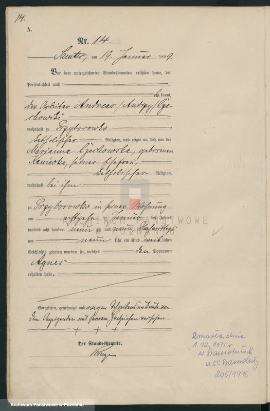 Obraz 17 z jednostki "Geburts-Haupt-Register"