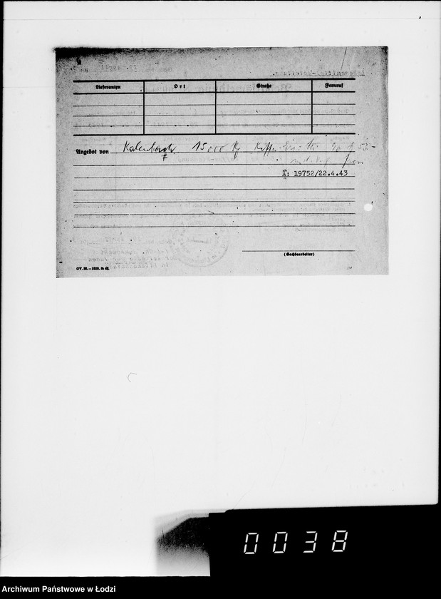 image.from.unit.number "Lebensmitteleinkauf. Aufträge, [Lieferscheinen und Rechnungen] 19751-19770"