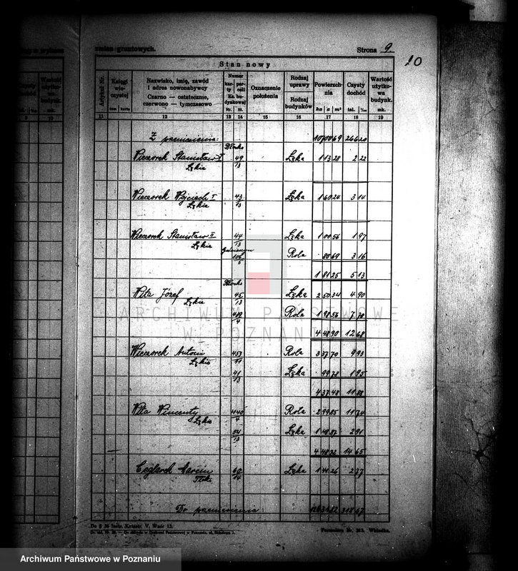 Obraz 14 z jednostki "Wykaz nabywców i powierzchni parcelacji majątku Gościeszyn powiatu wolsztyńskiego"