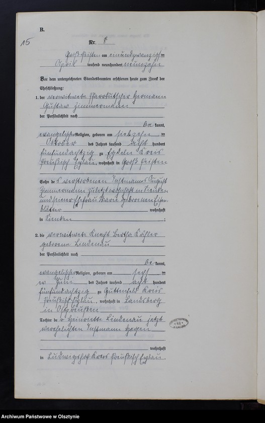 image.from.unit.number "Heiraths-Neben-Register Nr 1 - 27 [ Księga małżeństw - wtóropis ]"