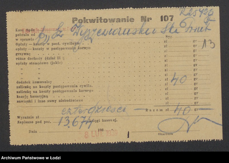 Obraz 15 z jednostki "Mariem Gitel Zand, Hena Wolhendler- sprzedaż towarów włókienniczych własnej i obcej produkcji"