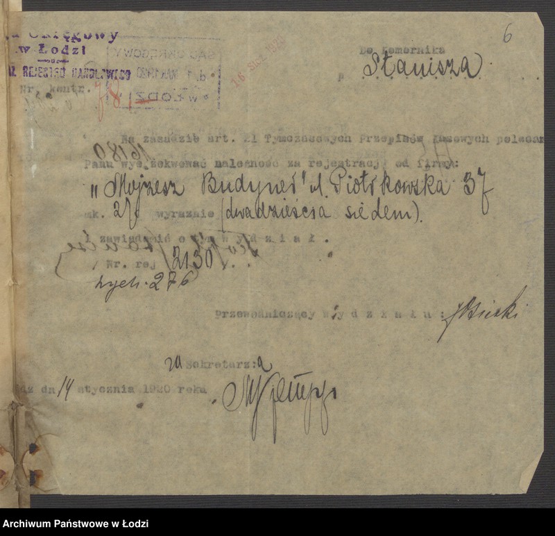 Obraz 8 z jednostki "Mojżesz Budzyner - sprzedaż manufaktury"