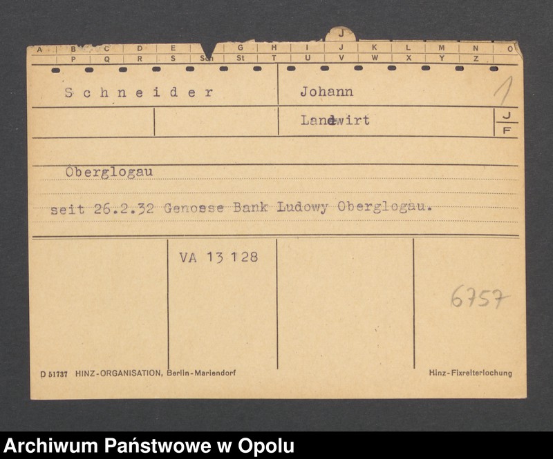 Obraz 3 z jednostki "[Schneider Johann, Oberglogau]"