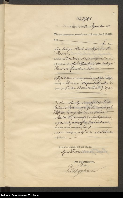 image.from.unit.number "Sterbe-Haupt-Register Breslau II 1905 Band 8"