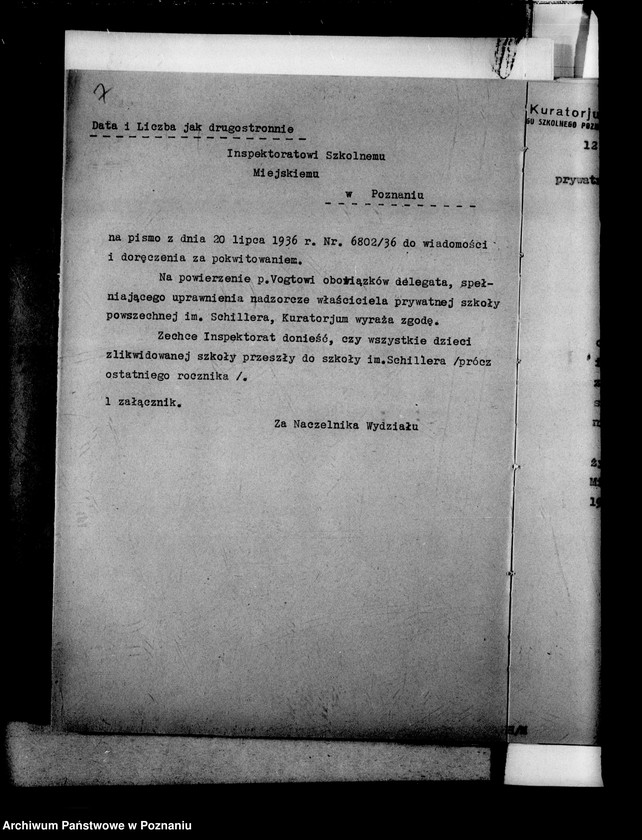 Obraz 11 z jednostki "Prywatna Szkoła Powszechna z niemieckim językiem nauczania imienia Schillera- Poznań"