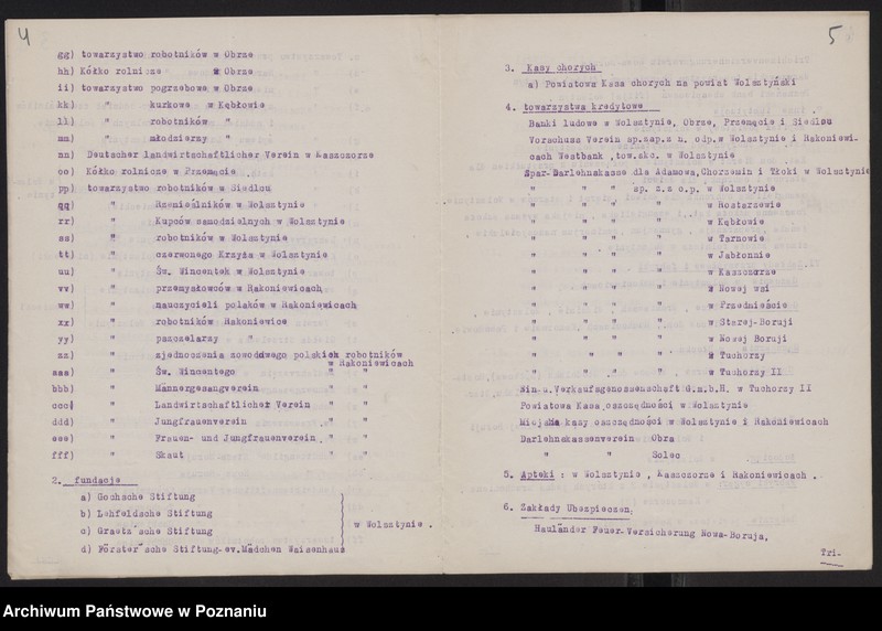 Obraz 5 z jednostki "[Obsada personalna Starostwa Powiatowego w Wolsztynie, skład członków Wydziału Powiatowego, Kierowników i innych urzędów i instytucji działających na terenie powiatu]"