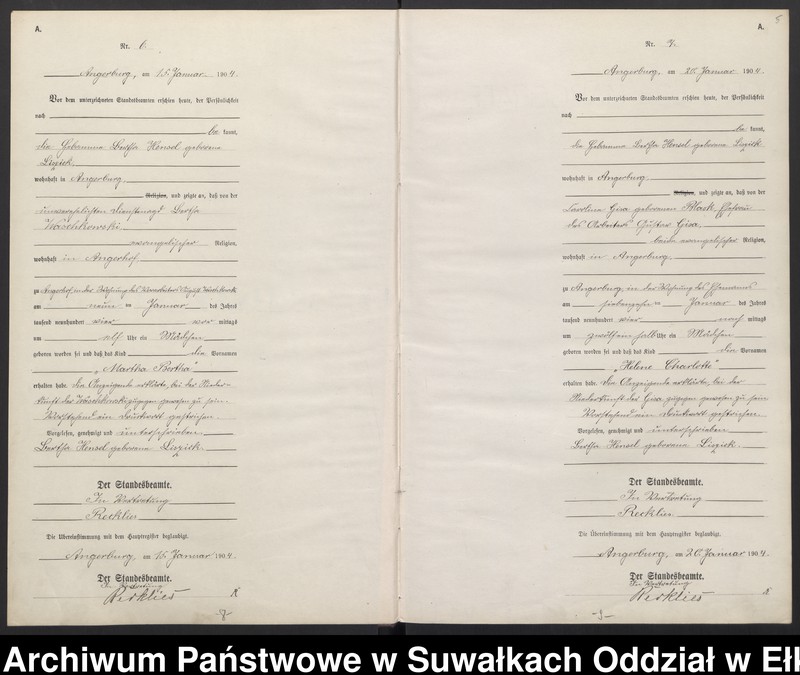 image.from.unit.number "Geburts-Neben-Register des Preussischen Standesamtes Angerburg Kreis Angerburg"