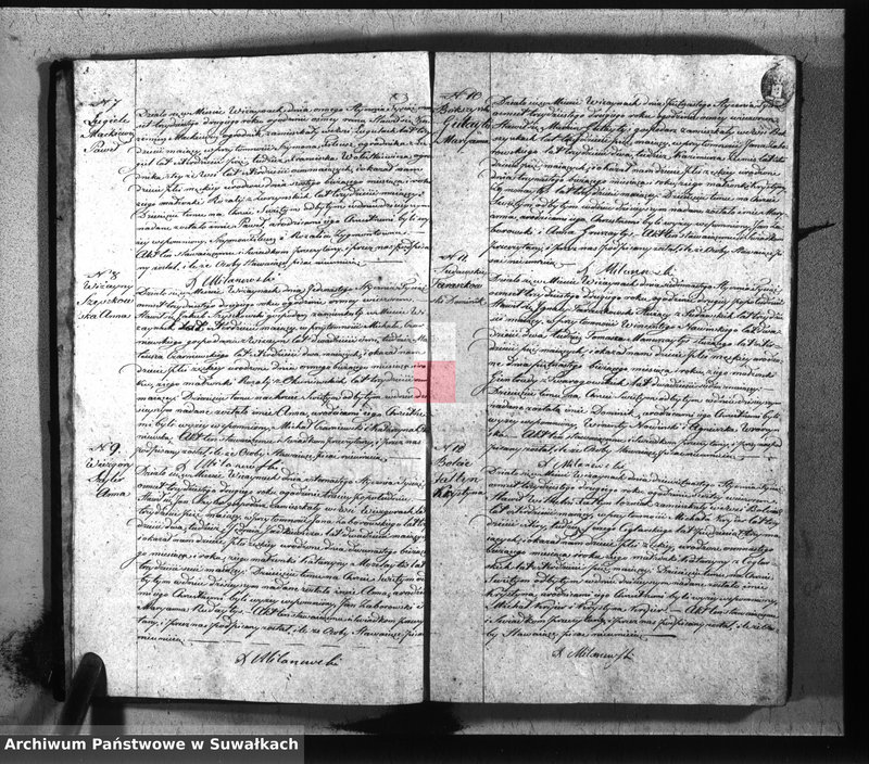 image.from.unit.number "Duplikat parafij wiżayńskiey z roku 1832"