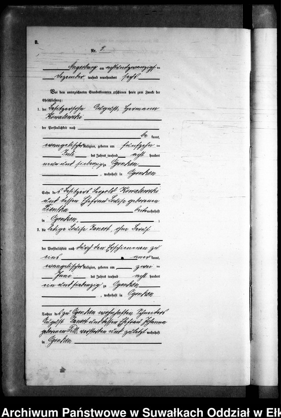 image.from.unit.number "Heirats-Neben-Register des Preussischen Standes-Amtes Gr. Strengeln Kreis Angerburg"