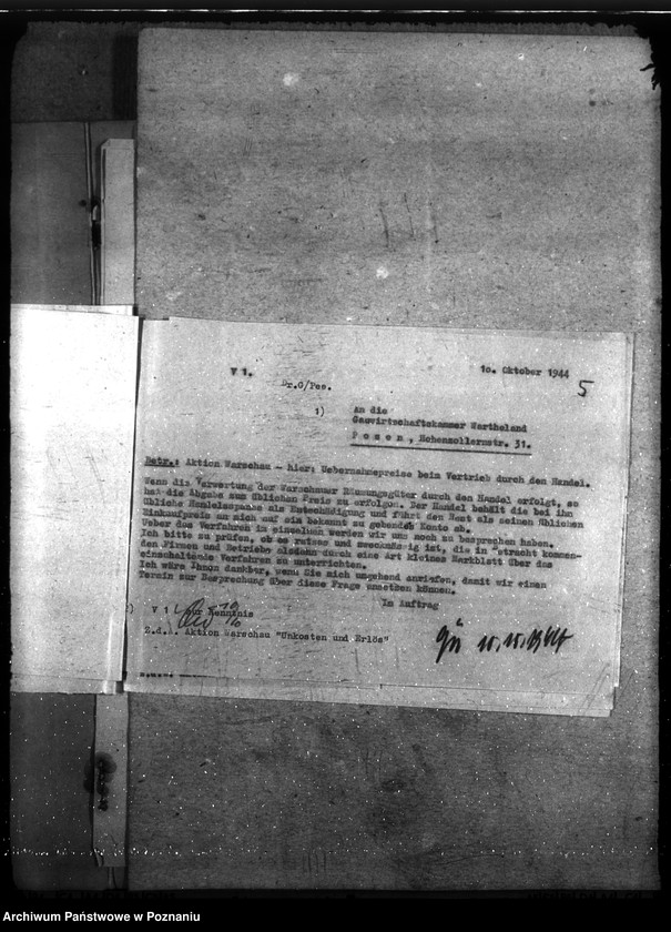 Obraz 9 z jednostki "Aktion Warschau. Unkosten und Erlös"