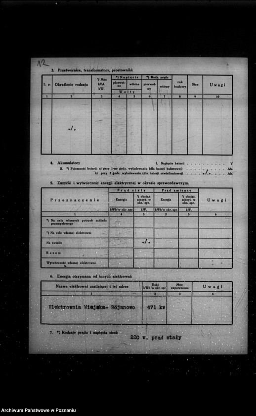 image.from.unit.number "Kwestionariusz Gazowni Miejskiej w Bojanowie powiat rawicki"