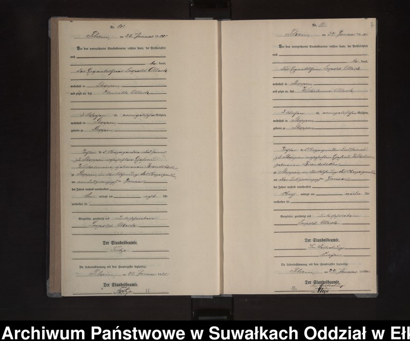 image.from.unit.number "Sterbe-Neben-Register des Königlichen Preussischen Standes-Amtes Orlen Kreis Loetzen"