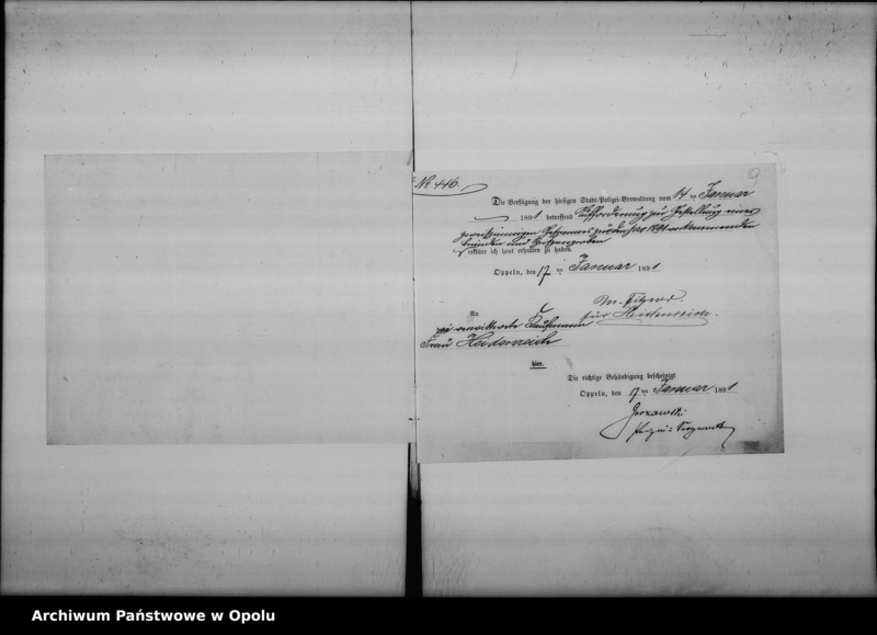 image.from.unit.number "Acta des Magistrats zu Oppeln betreffend das Feuer Lösch-Wesen hier Vol. I"