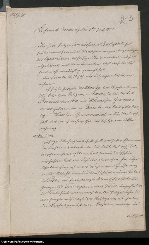 Obraz 6 z jednostki "A. betr. den polnischen Flüchtling Josef von Bilikiewicz aus Burbiczki /Wilno/"