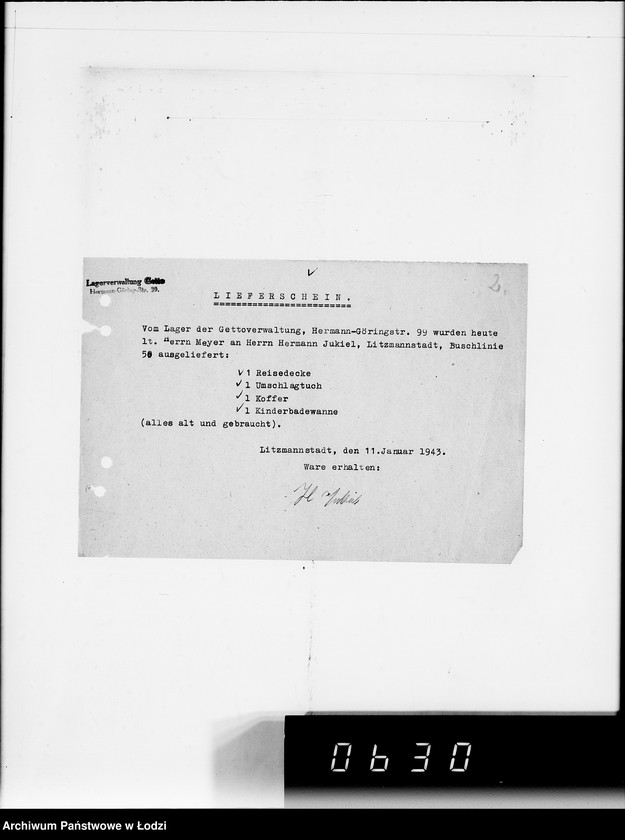 Obraz 6 z jednostki "Beschlagnahme Ausgangsbelege"