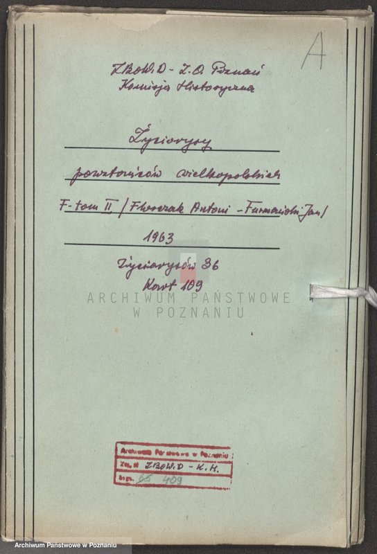Obraz 4 z jednostki "Życiorysy powstańców wielkopolskich: F - tom ll /Florczak Antoni - Furmański Jan/."