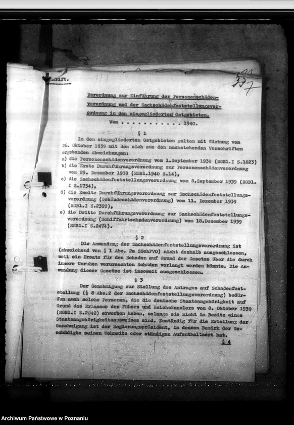 Obraz 11 z jednostki "Anwendung der Personenschädenverordnung auf Polen"