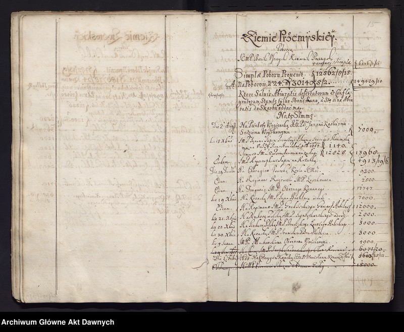image.from.unit.number "Rejestr różnych dochodów Rzeczypospolitej uchwalonych na sejmie 1654 r."